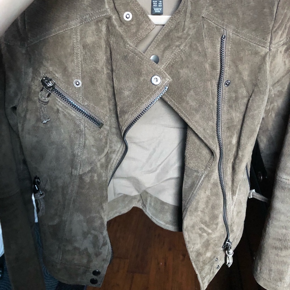 Mango genuine biker jacket